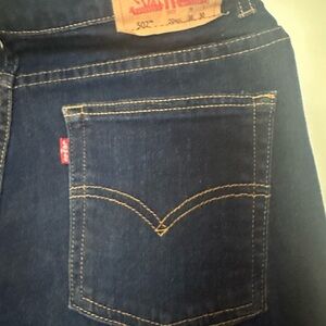 Levi's Men's 502 Regular Taper Fit Jeans - Dark Blue Pre-owned